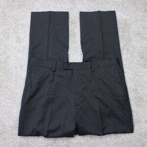 Banana Republic Pants Mens 33x28 Black Marzotto Super 120s Wool Standard Fit